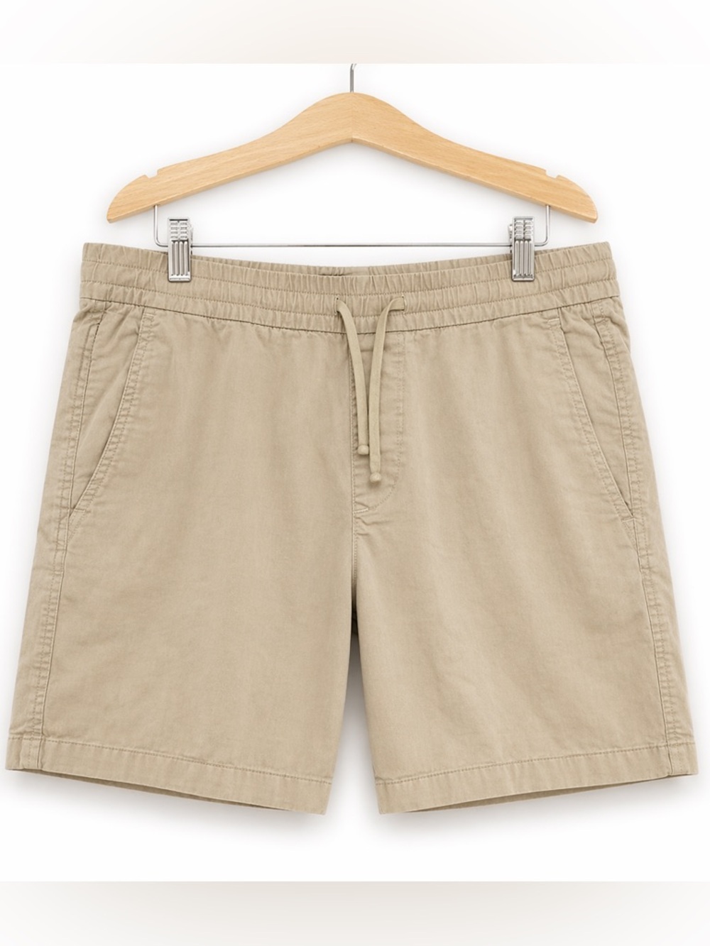 Abercrombie & Fitch Khaki Stretch Chino Shorts Men’s M Elastic Waist Casual